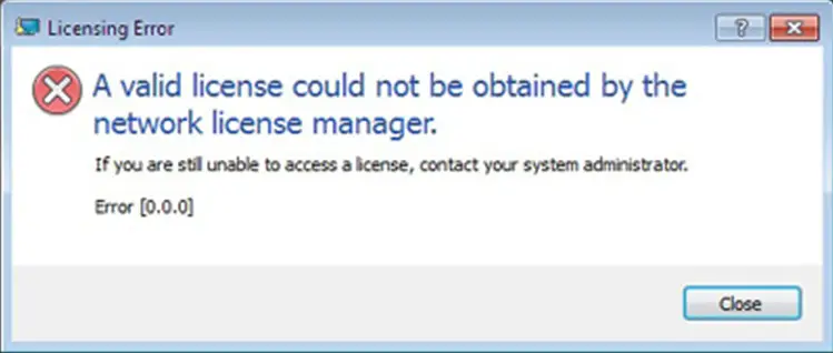 Valid License Could Not Be Obtained By The Network License Manager ...